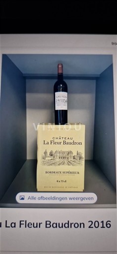 Bordeaux Bordeaux Supérieur Château La Fleur Baudron 2016