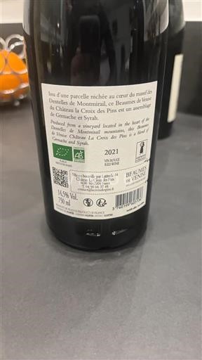 Rhônen laakso Beaumes de Venise Château La Croix Des Pins 2021