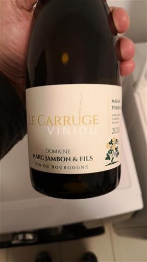Burgundi Mâcon ja Mâcon-kylät Grand Cru Marc Jambon & Fils Le Carruge 2020