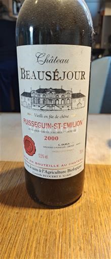 Bordeaux Puisseguin-saint-émilion Château Beauséjour 2000