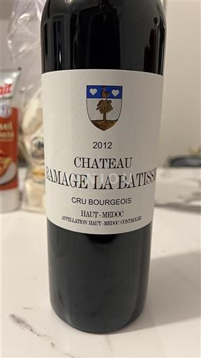 Bordeaux Haut-Médoc Cru Bourgeois Château Ramage La Batisse 2012