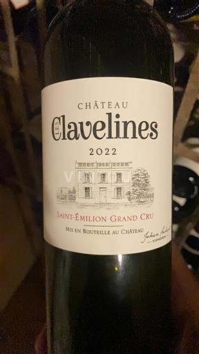 Bordéus Saint-Émilion Grand Cru Château Les Clavelines 2022
