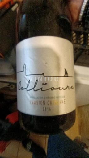 Vin Rouge sec Evasion Catalane 2016 France Roussillon Collioure AOC