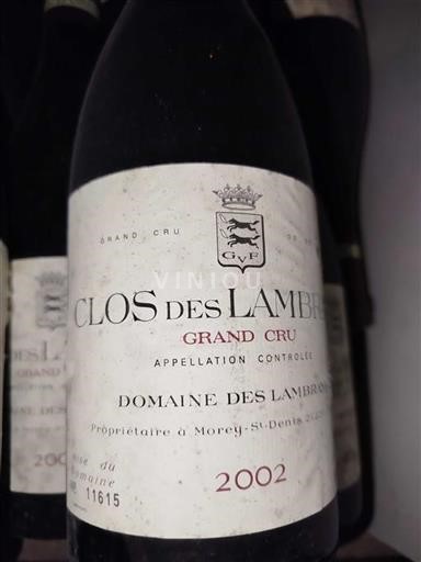 Bourgogne Grande-rue Grand Cru Domaine Des Lambrays Clos des Lambrays 2002