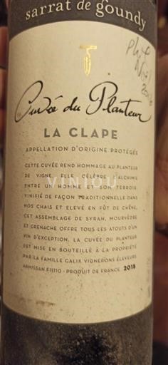 Languedoc La Clape Sarrat De Goundy du Planteur 2015