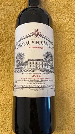 Bordeaux Pomerol Château Vieux Maillet 2016