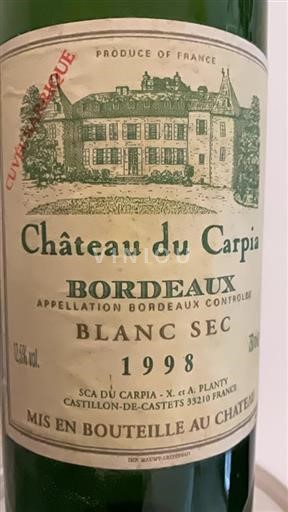 Bordeaux Château Carpia Prestige 1998