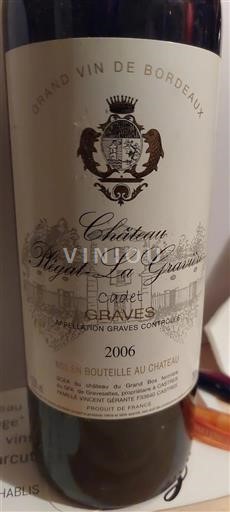 Bordeaux Graves Château Pégatlagravière Cadet 2006