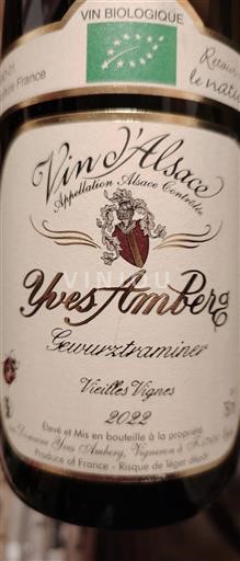 Alsasko Nespecifikováno Yves Amberg Vieilles Vignes 2022