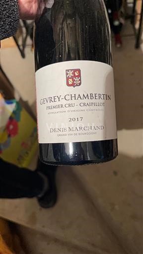 Burgundy Gevrey-Chambertin Grand Cru Denis Marchand Craipillot 2017