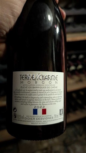 Beaujolais Morgon Didier Desvignes Terre de charme 2022