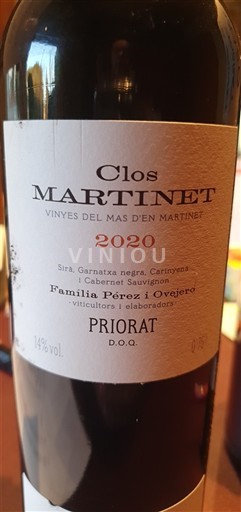 Katalonja Priorat Clos Martinet 2020