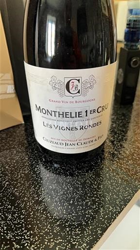 Burgundi Monthélie Premier Cru Cluzeaud Jean Claude & Fils Les Vignes Rondes 2020