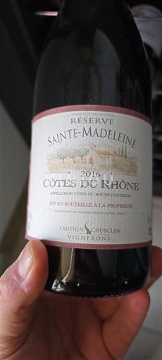 Valle del Rodano Côtes-du-Rhône Laudun Chusclan Vignerons Réserve 2016