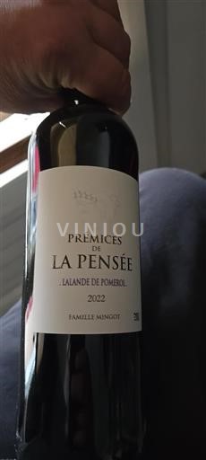 Vin Rouge sec Prémices de La Pensée Famille Mingot 2022 France Bordeaux Lalande-de-pomerol AOC