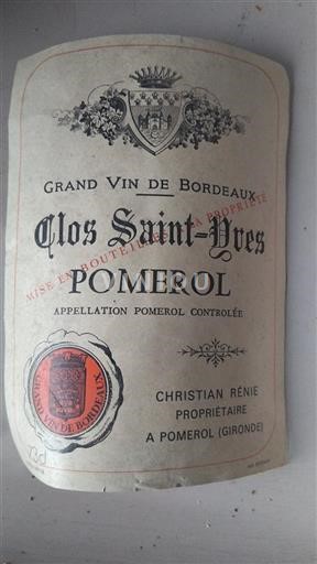 Bordeaux Pomerol Clos Saintyves Neleten.