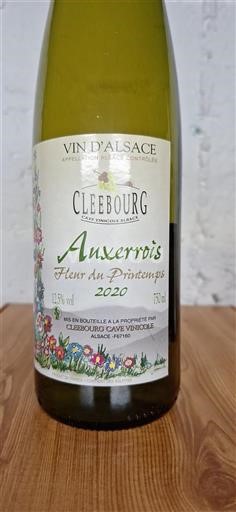 Vin Blanc sec Fleur du Printemps Cleebourg 2020 France Alsace AOC