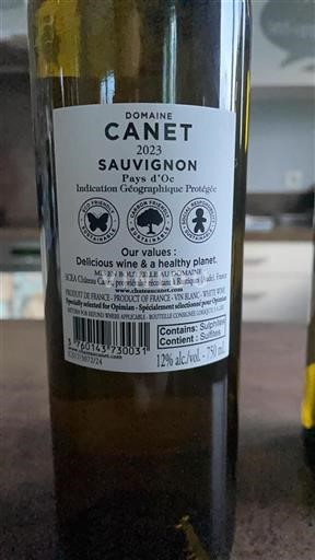 Languedoc-Roussillon Pays d'Oc Domaine Canet 2023
