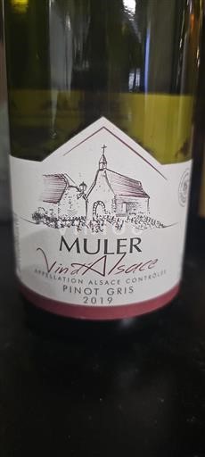 Elzas Niet gespecificeerd Muler Pinot Gris 2019
