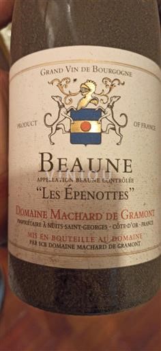 Bourgogne Beaune Grand Cru Domaine Machard De Gramont Les Épenottes 2015