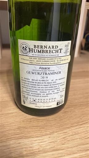 Alzacija Gewürztraminer Bernard Humbrecht 2019