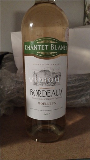 Burdeos Bordeaux Château Chantet Blanet 2021