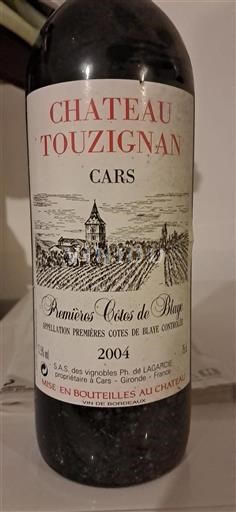 Bordeaux Ikke specificeret Château Touzignan 2004