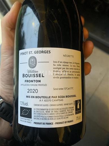 Jugozahod Fronton Château Bouissel Pinot St. Georges 2020
