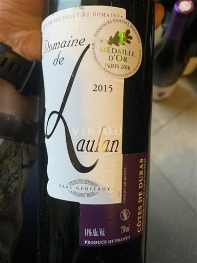 Sud-Ovest Côtes-de-duras Domaine Laulan 2015