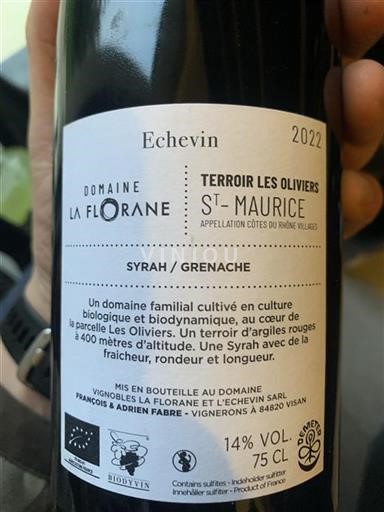 Rhône-dalen Côtes-du-Rhône-Villages Domaine La Florane Echevin 2022