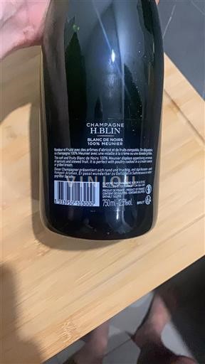 Champagne Non specificato H. Blin Blanc de Noirs 100% Meunier Senza annata