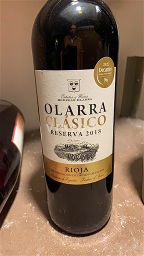 La Rioja Rioja Bodegas Olarra Reserva 2018