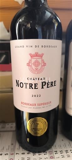 Bordeaux Bordeaux Supérieur Grand Cru Château Notre Père 2022