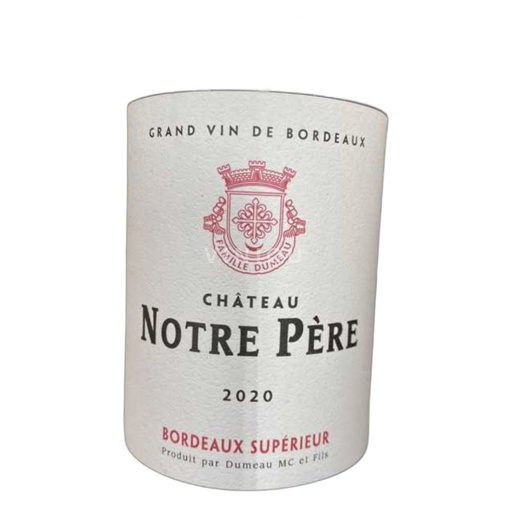 Vin Rouge sec Château Notre Père 2022 France Bordeaux Bordeaux supérieur AOC Grand Cru