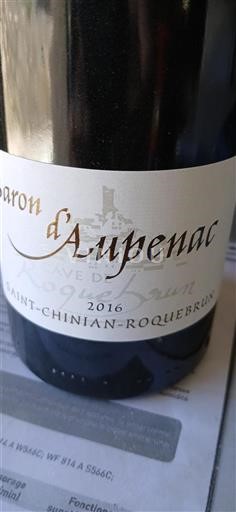 Languedoc Không được chỉ định Cave De Roquebrun Baron d'Aupenac 2016