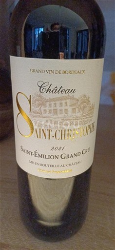 Bordeaux Saint-Émilion Grand Cru Château Saintchristophe 2021