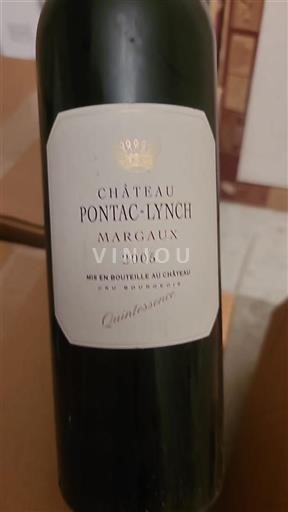 Bordeaux Margaux Cru Bourgeois Château Pontac Lynch Quintessence 2006