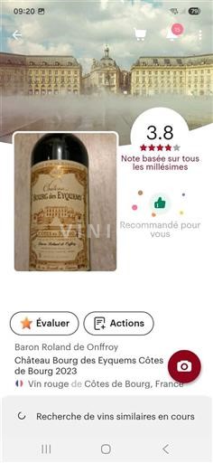 Bordeaux Côtes-de-bourg Chateau Bourg des Eyquems 2023