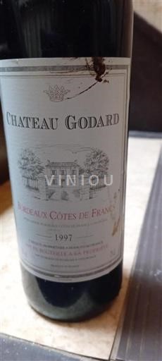 Vin Rouge sec Godard 1997 France Bordeaux AOC