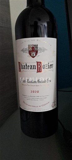 Bordeaux Saint-Émilion Grand Cru Grand Cru Château Rozier 2020