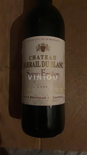 Bordeaux Saint-Émilion Château Barrail Du Blanc 1998