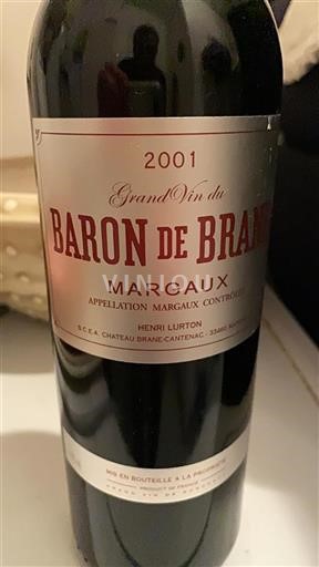 Bordeaux Margaux Château Branecantenac Baron de Brane 2001