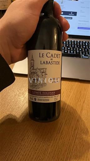 Vin Rouge sec Le Cadet Labastide Non millésimé France Sud-Ouest Comté tolosan IGP