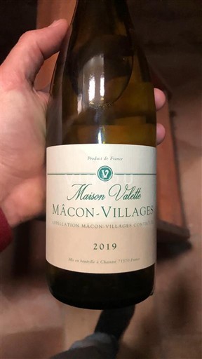 Bourgogne Mâcon và Mâcon-villages Maison Valette 2019
