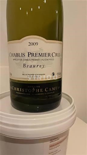 Vin Blanc sec Beauroy Christophe Camu 2009 France Bourgogne Chablis premier cru AOC Premier Cru