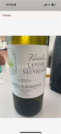 Piemont Langhe (blank) Burlotto Viridis Neleten.