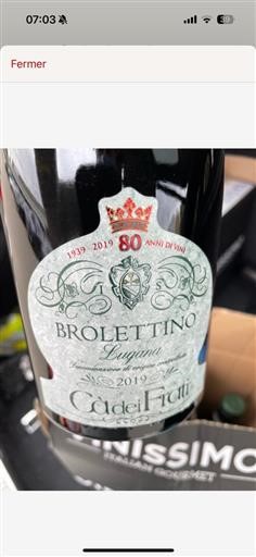 Lombardía Garda (blank) Cà Dei Frati Brolettino 2019
