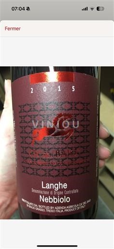 Piedmont Langhe DOP / DOC Ca' Del Baio Langhe Nebbiolo 2015