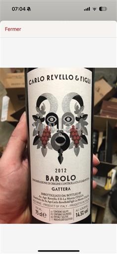 Piemonte Barolo DOCG Carlo Revello E Figli Barolo Gattera 2012