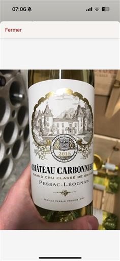 Bordeaux Pessac-Léognan (blank) Château Carbonnieux (blank) 2015